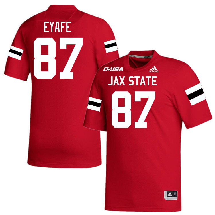 #87 Aghogho Eyafe Jacksonville State Gamecocks College Football Jerseys Stitched-Red